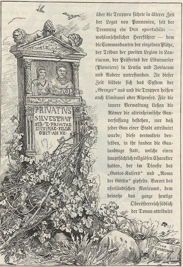 Illustration Römischer Grabstein