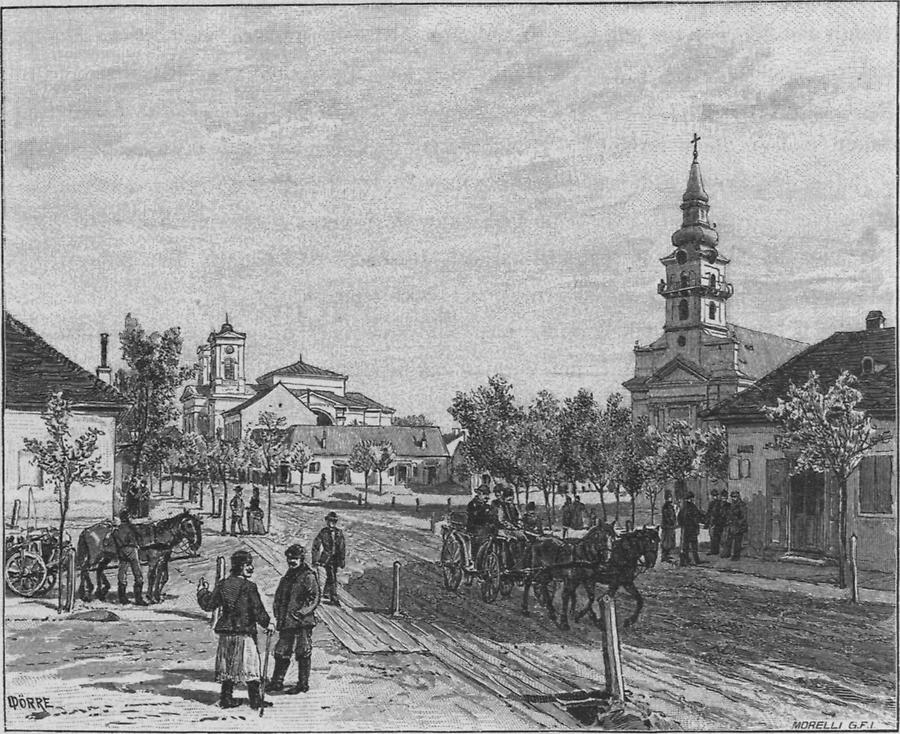Illustration Kirchenplatz von Czegled