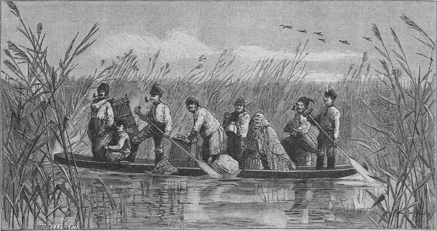 Illustration Aufbruch zum Fischfang