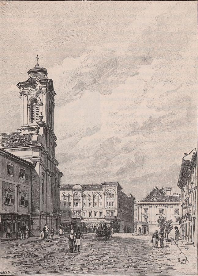 Illustration St. Georgsplatz zu Temesvar