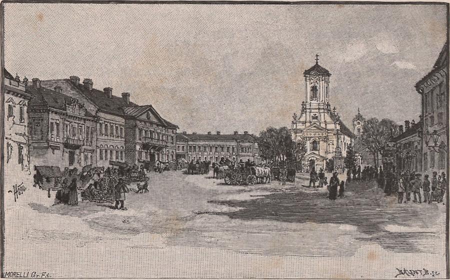 Illustration Hauptplatz zu Groß-Kikinda