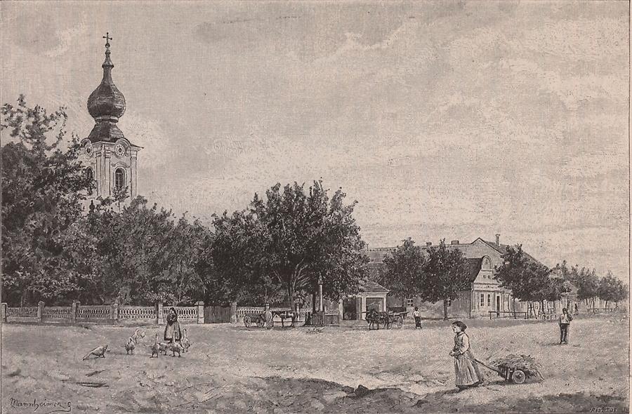 Illustration Kirchenplatz zu Bogäros