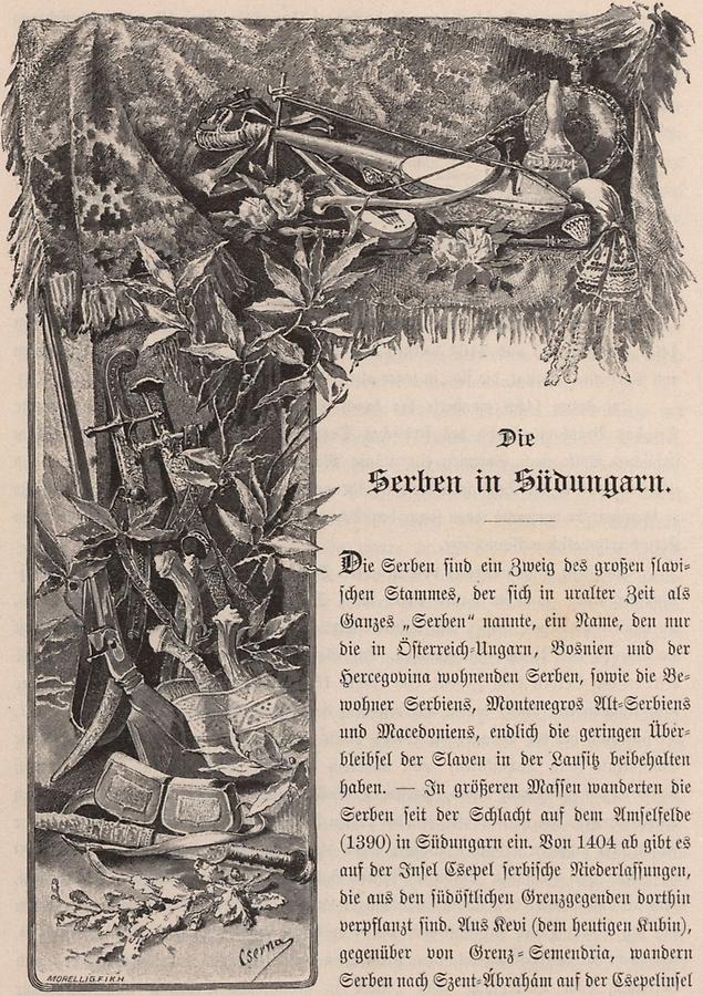 Illustration Serbische Waffen