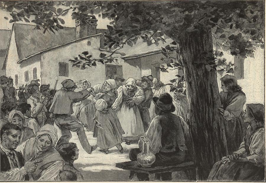 Illustration Sagra Tanz im Freien
