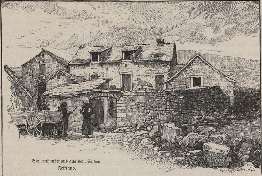 Illustration Bauernhaus