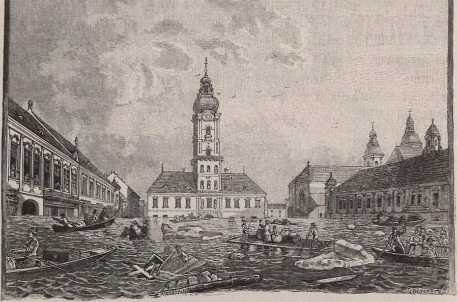 Illustration Rathausplatz zu Pest