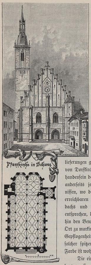 Illustration Pfarrkirche in Schwaz