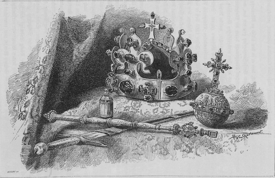 Illustration Kroninsignien Böhmens