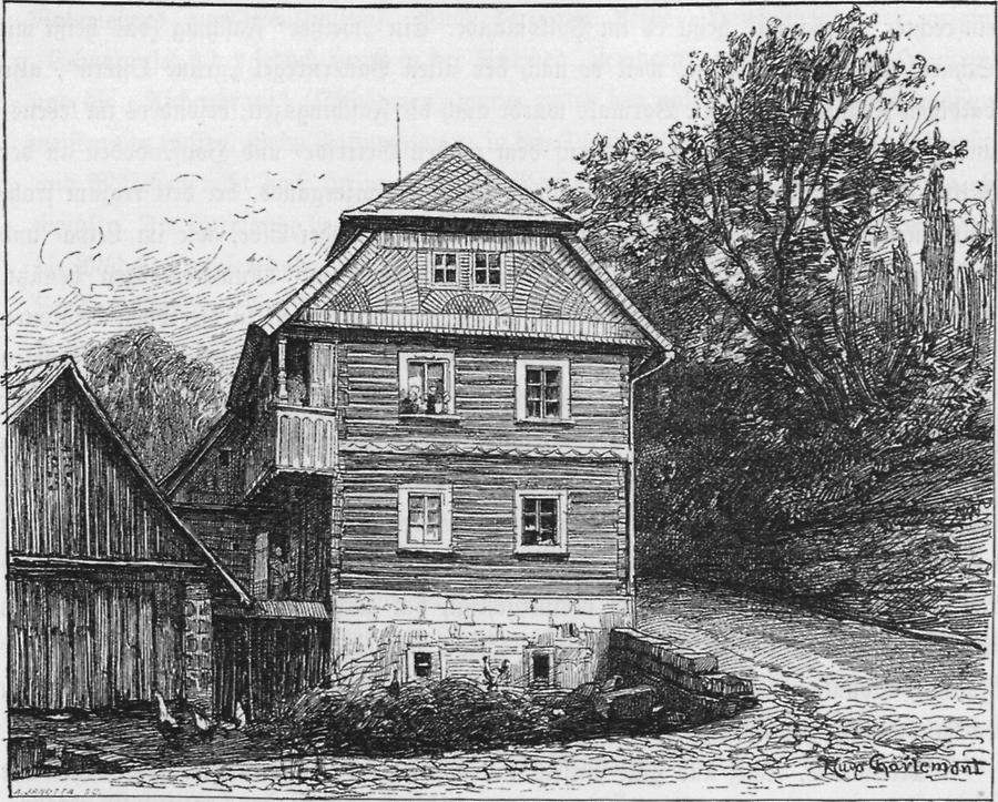 Illustration Bauernhaus in Neuschloß