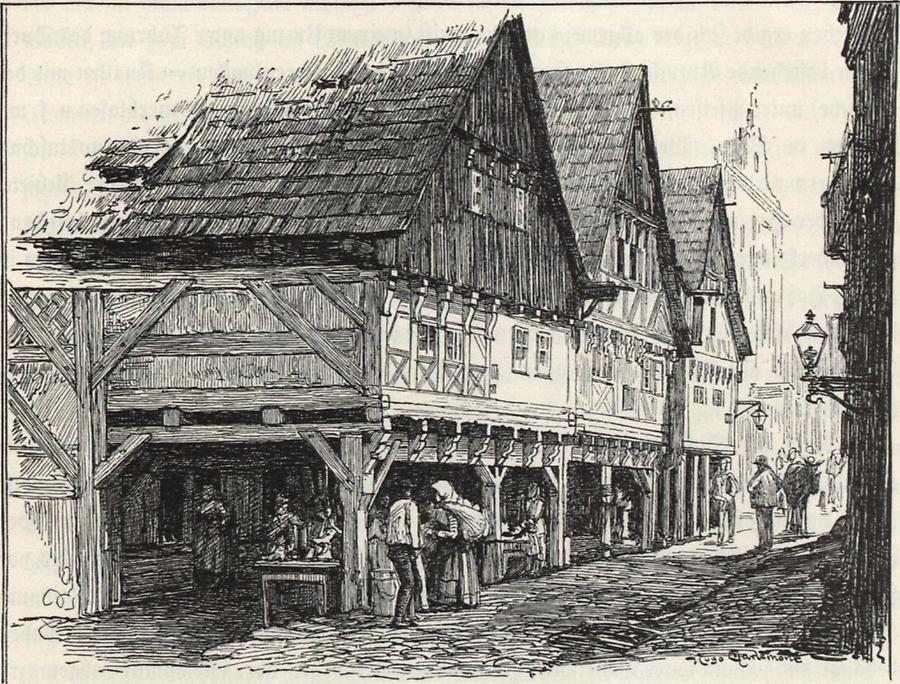 Illustration Bürgerhäuser in Reichenberg