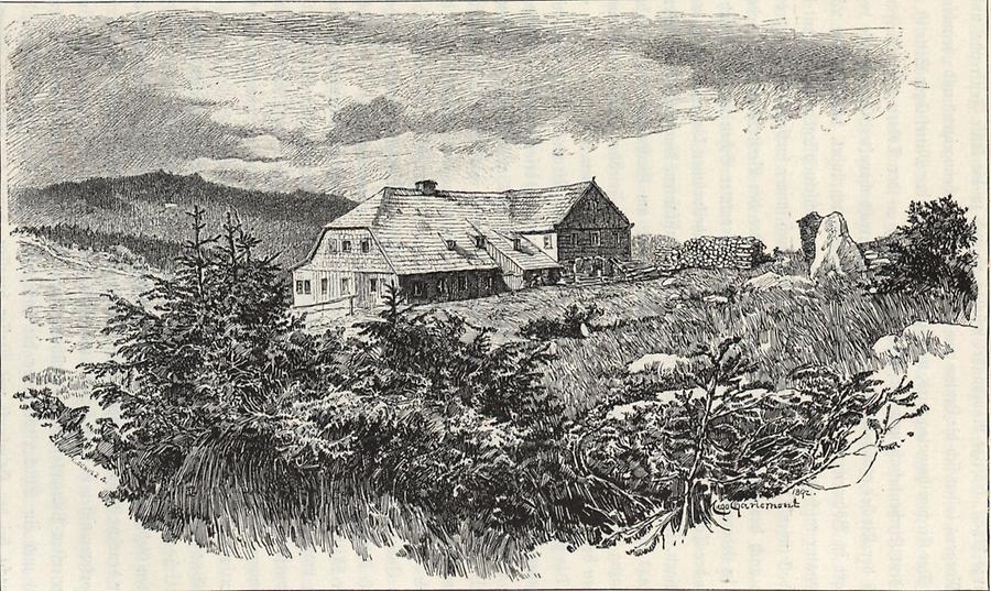 Illustration Hütte im Riesengebirge