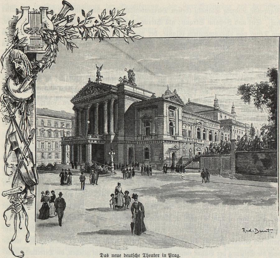 Illustration Deutsches Theater in Prag