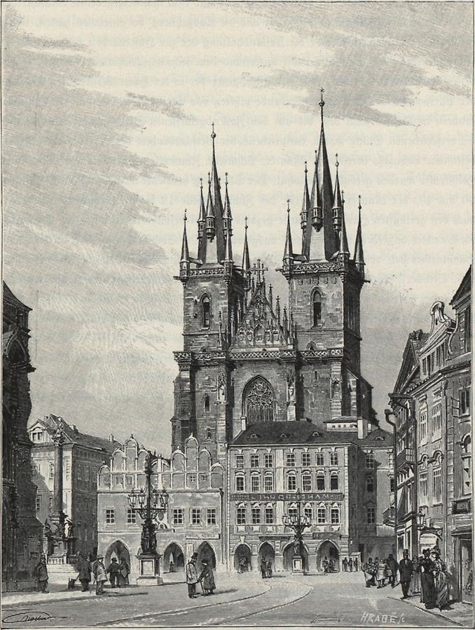 Illustration Teyukirche in Prag