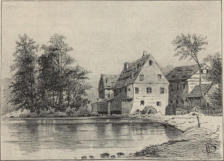 Illustration Mühle bei Stein an der Eger