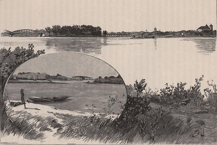 Illustration Donau bei Komorn
