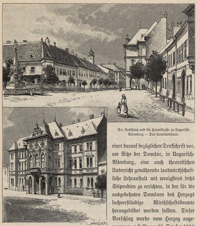 Illustration Deakplatz in Ungarisch-Altenburg