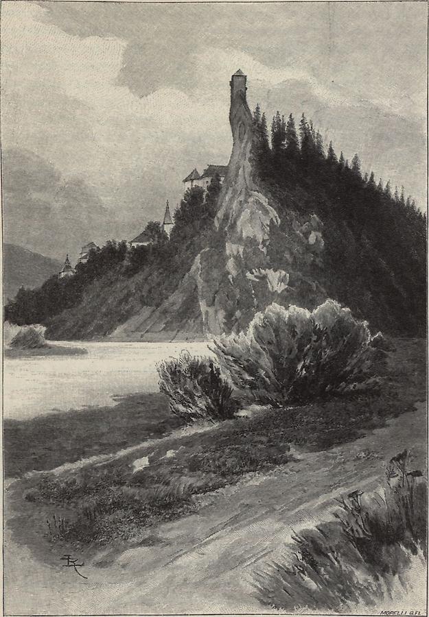 Illustration Burg Arva von Norden