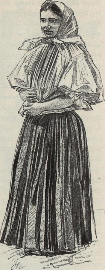Illustration Frau des Drahtbinders