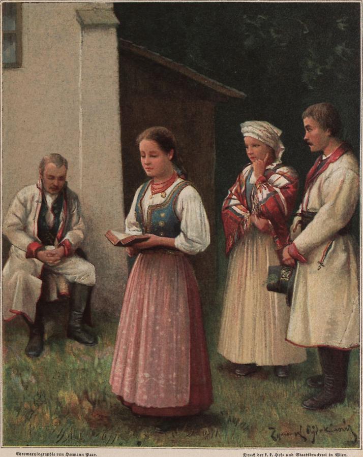 Illustration Polnische Trachten