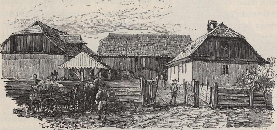 Illustration Deutsches Bauernhaus