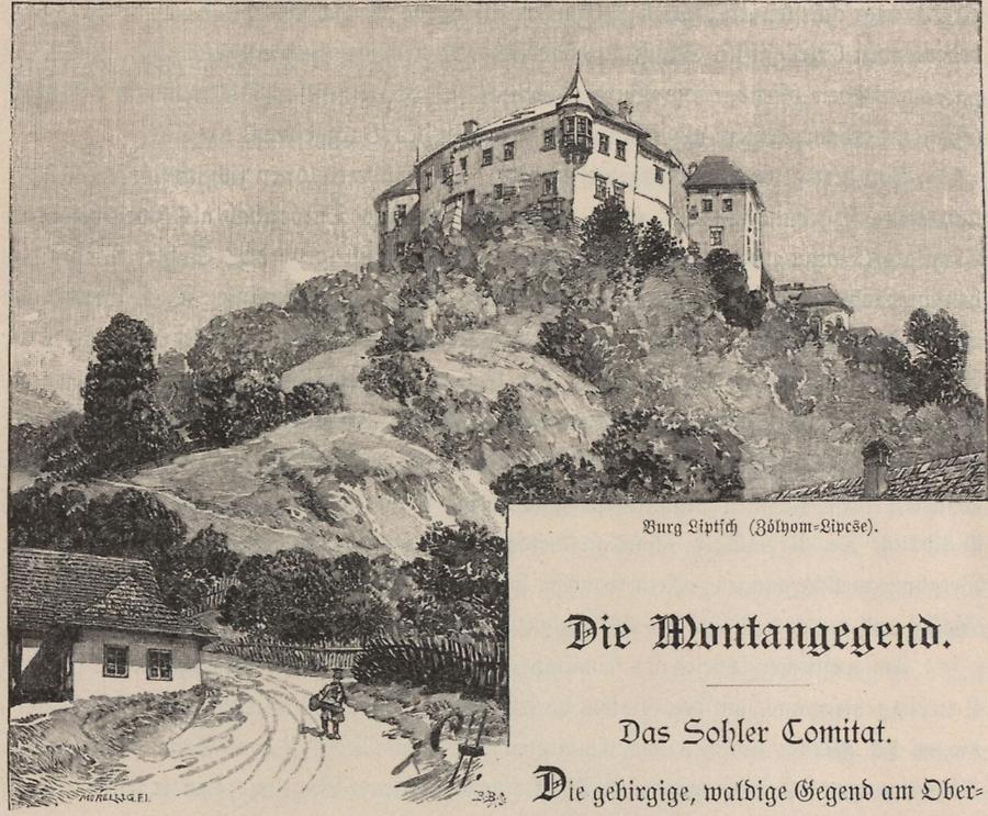 Illustration Burg Liptsch (Zolyom-Lipcse)