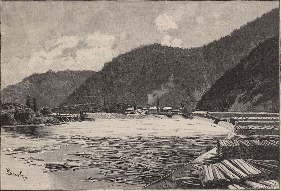 Illustration Holzschwemme bei Zolyom-Brezo