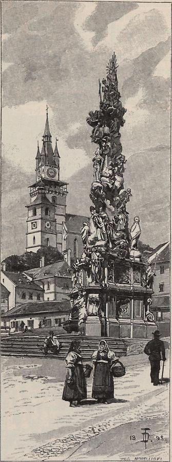 Illustration Dreifaltigkeitssäule zu Kremnitz