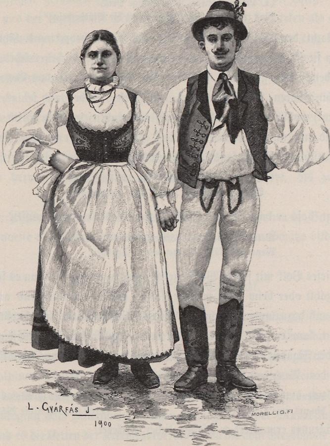 Illustration Junges Szeklerpaar