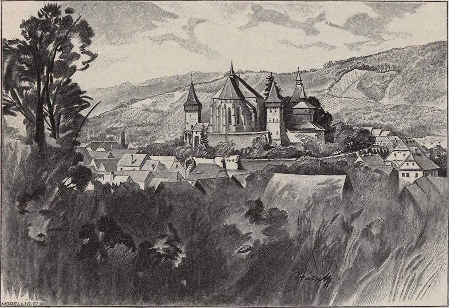 Illustration Kirchenkastell Birthälm