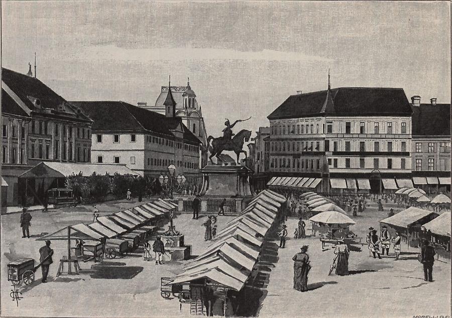 Illustration Jelacicplatz in Agram