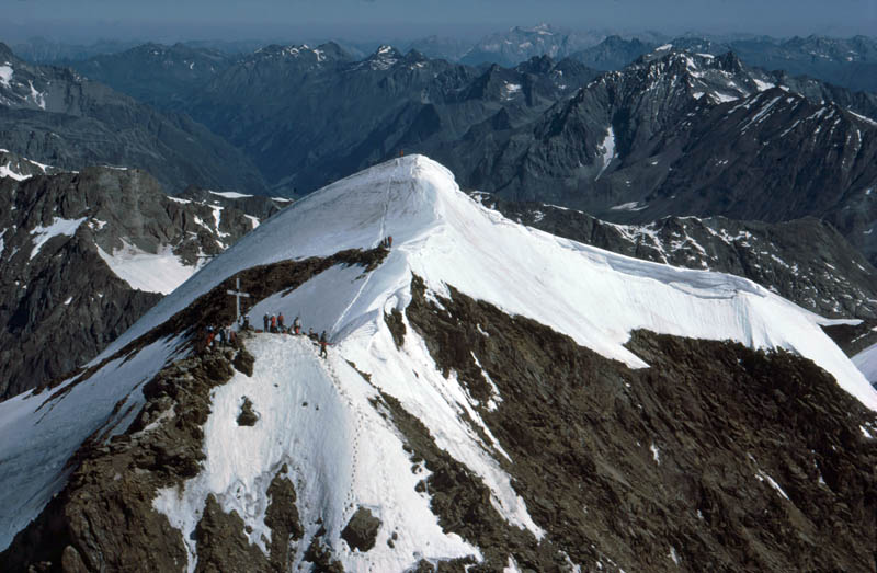Wildspitze mit Bergsteiger