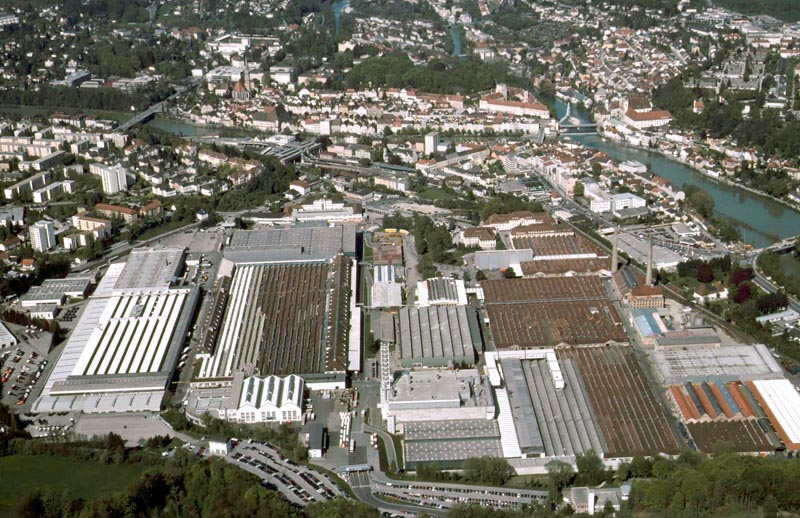 Steyr Industrie mit Stadt Oberösterreich Österreich