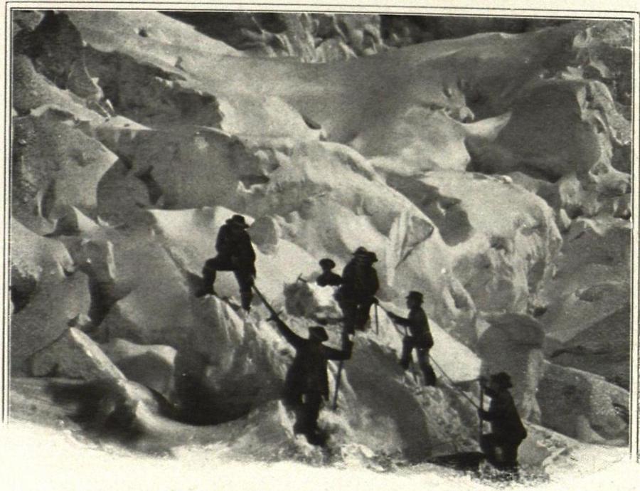 Illustration Über den Gletscher