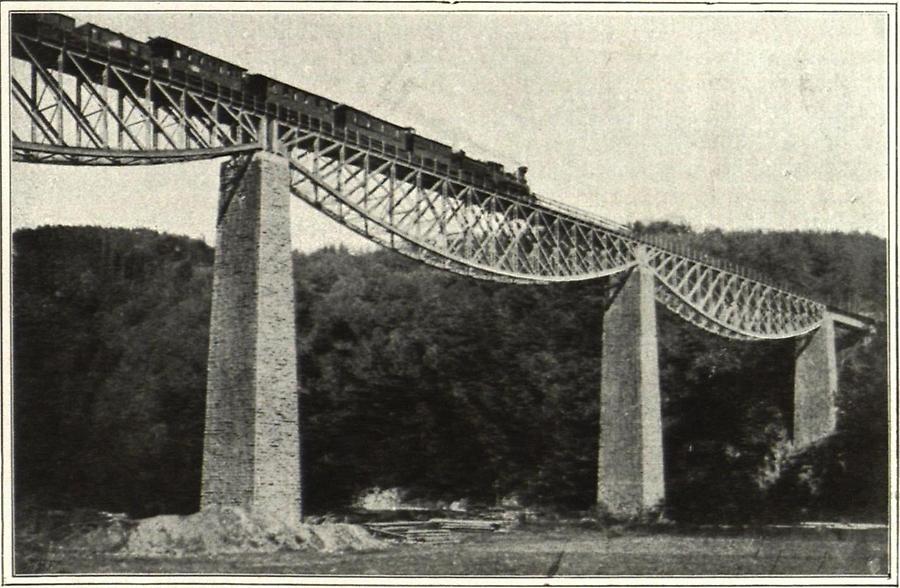 Illustration Wechselbahn Lafnitz-Viadukt der Wechselbahn 'Aspang-Friedberg-Hartberg' nächst der Bahnstation Rohrbach-Vorau