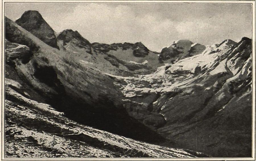 Illustration Panorama der Lechtaler Alpen von der Stuttgarterhütte (Krabachjoch)