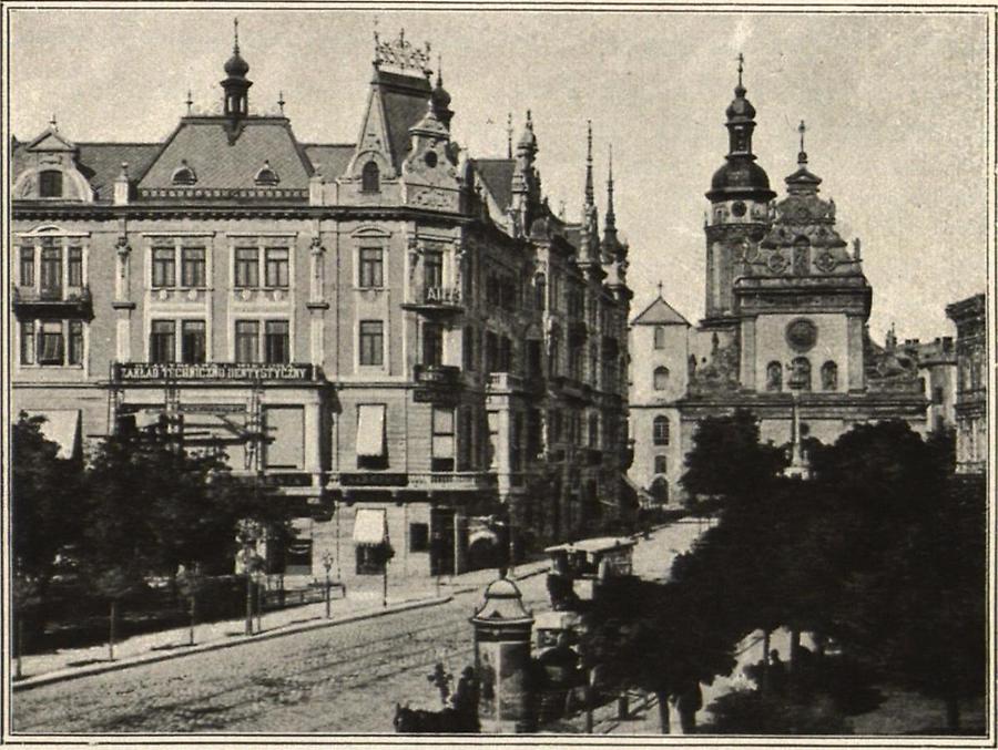 Illustration Lemberg: Plac Halicki und Bernhardinerkirche