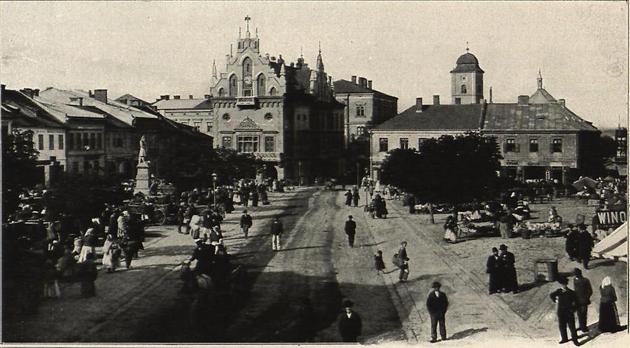 Illustration Rzeszow: Ringplatz mit Rathaus