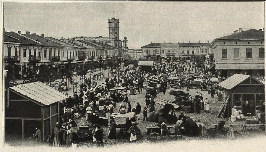 Illustration Kolomea (Kolomyja): Ringplatz mit Wochenmarkt