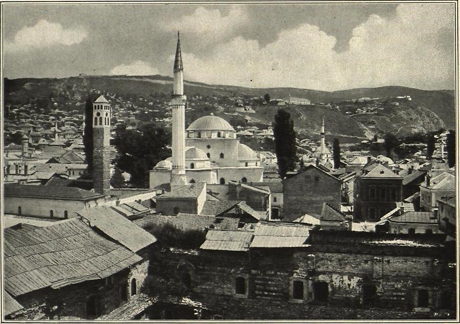 Illustration Blick auf Sarajevo