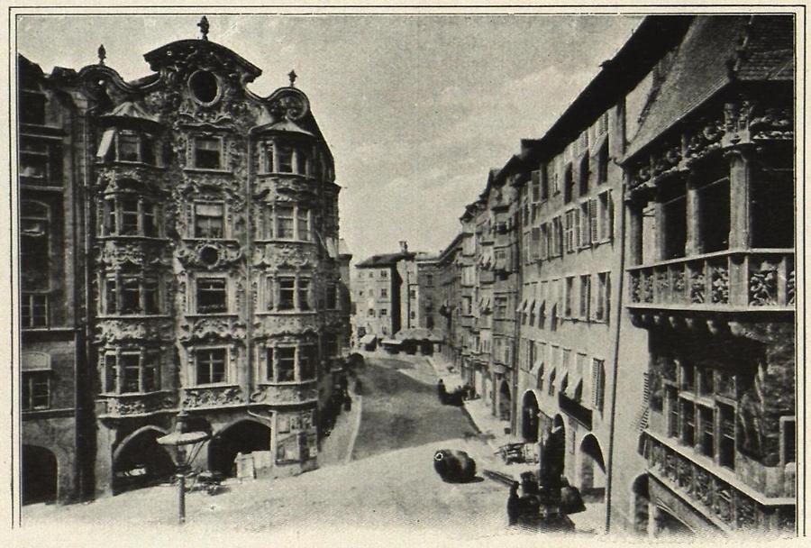 Illustration Innsbruck: Goldenes Dachl (rechts)