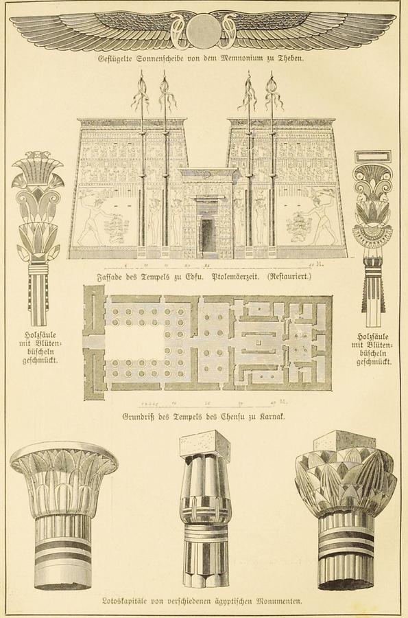 Illustration Ägyptische Architektur