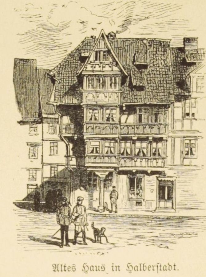Illustration Altes Haus in Halberstadt