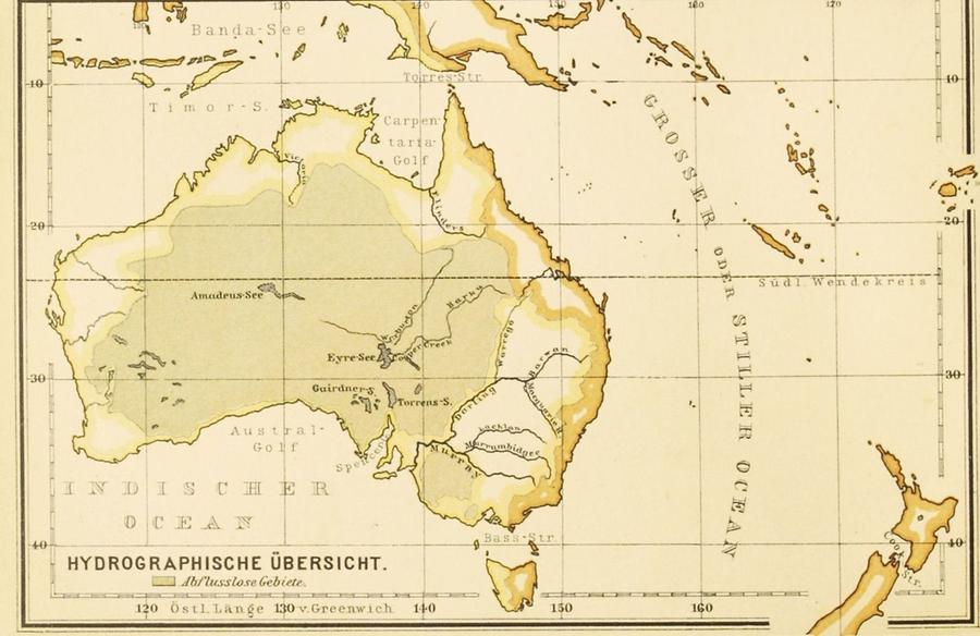 Illustration Australien - Hydrographische Übersicht