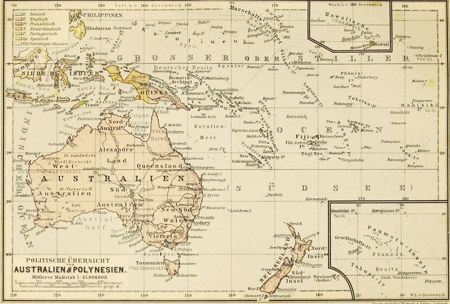 Illustration Australien und Polynesien