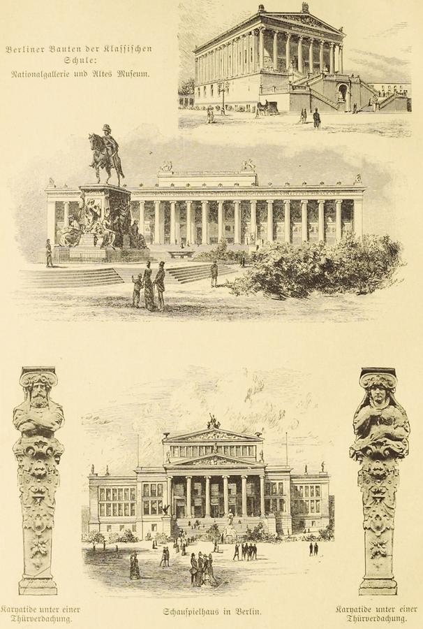 Illustration Nationalgalerie und Altes Museum, Schauspielhaus