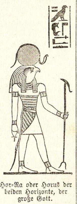 Illustration Hor-Ra oder Horus der beiden Horizonte, der große Gott