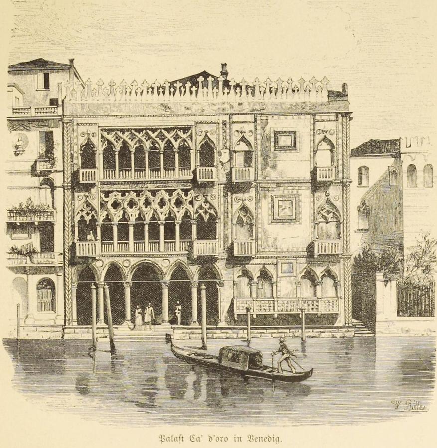 Illustration Palast Ca&#39; d&#39;oro zu Venedig