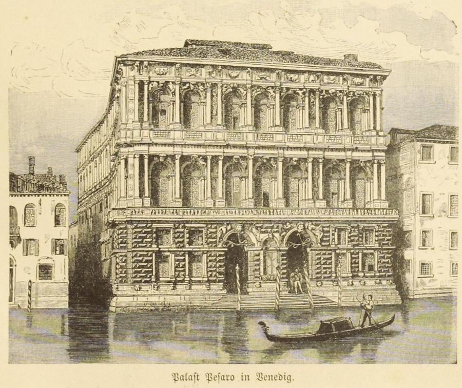 Illustration Palast Pesaro in Venedig