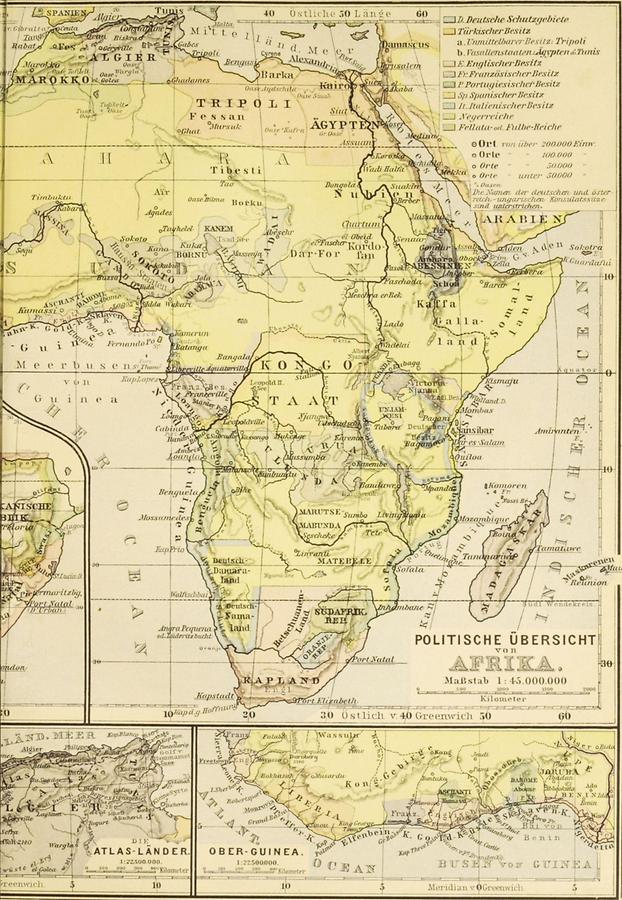 Illustration Atlas-Länder, Ober-Guinea