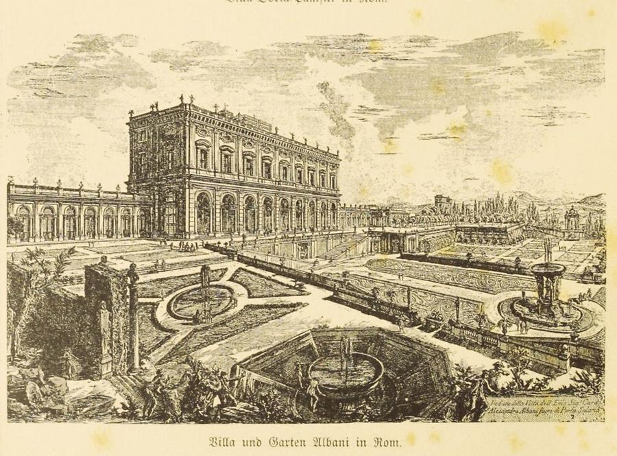 Illustration Villa und Garten Albani in Rom